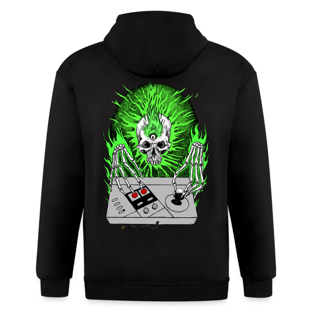 Scone Bone Zip Hoodie - Green - black