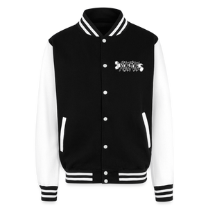 Open image in slideshow, Letterman Scone Bone Jacket - black/white
