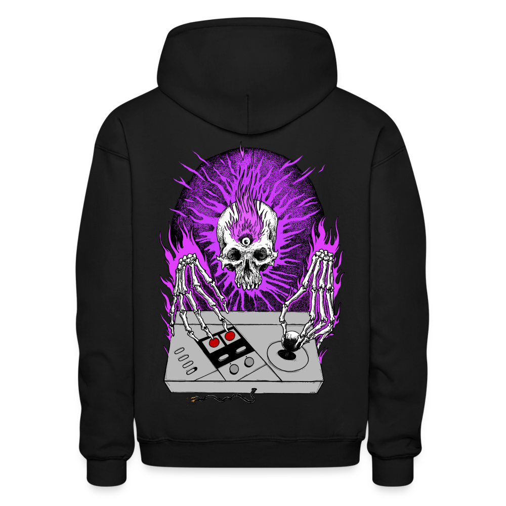 Scone Bone Pullover Hoodie - Purple - black