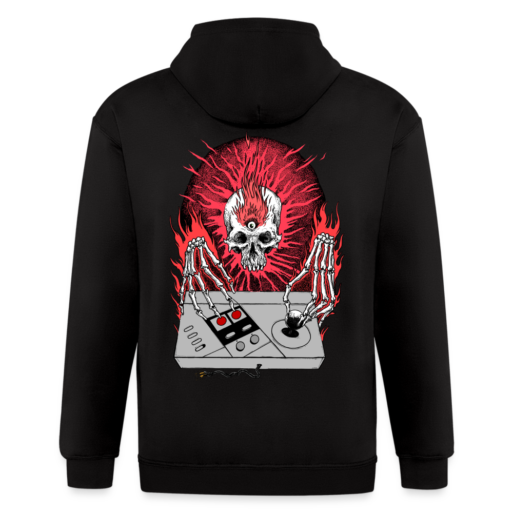 Scone Bone Zip Hoodie - Red - black